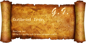 Gutbrod Irén névjegykártya